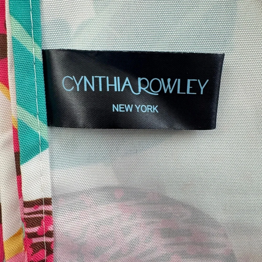 Cynthia Rowley Donut Print Tablecloth 60x84 Oblong Colorful Pastry Kitchen Decor